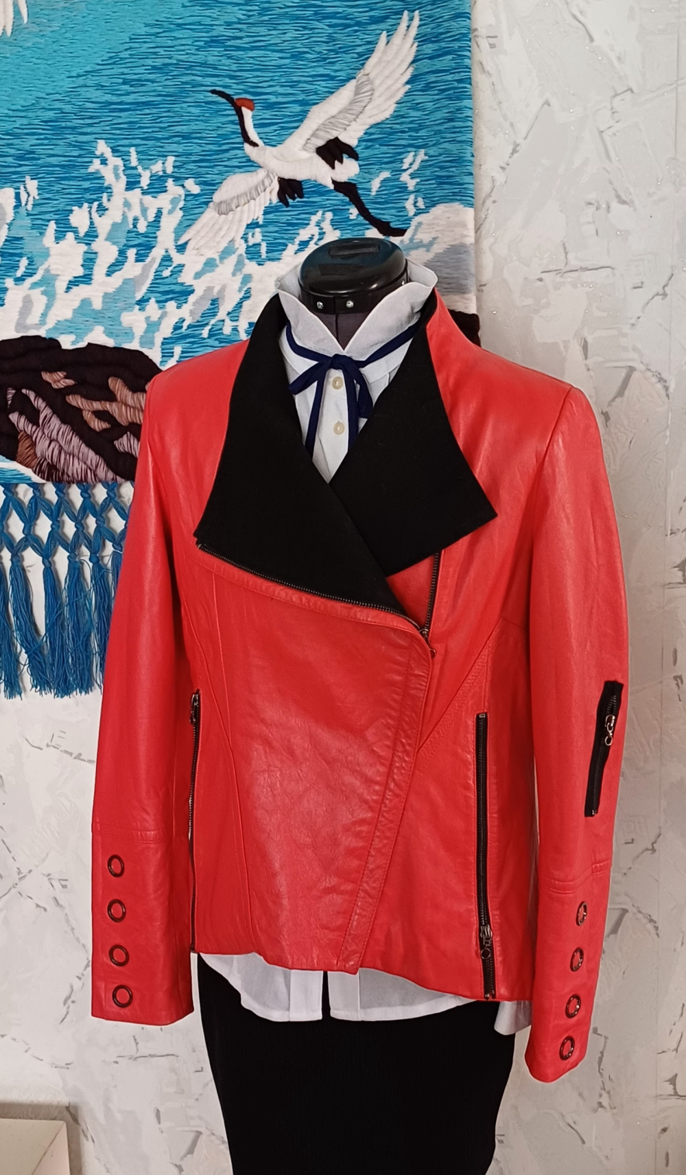 Кожаная куртка Franco  di Marco, 46 размер.