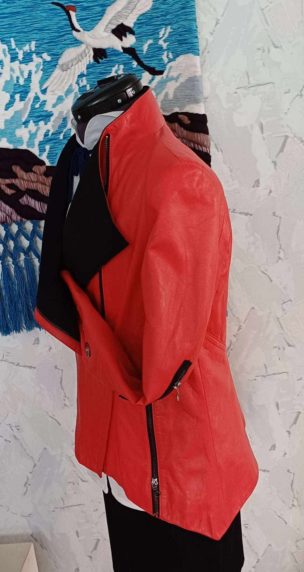 Кожаная куртка Franco  di Marco, 46 размер.