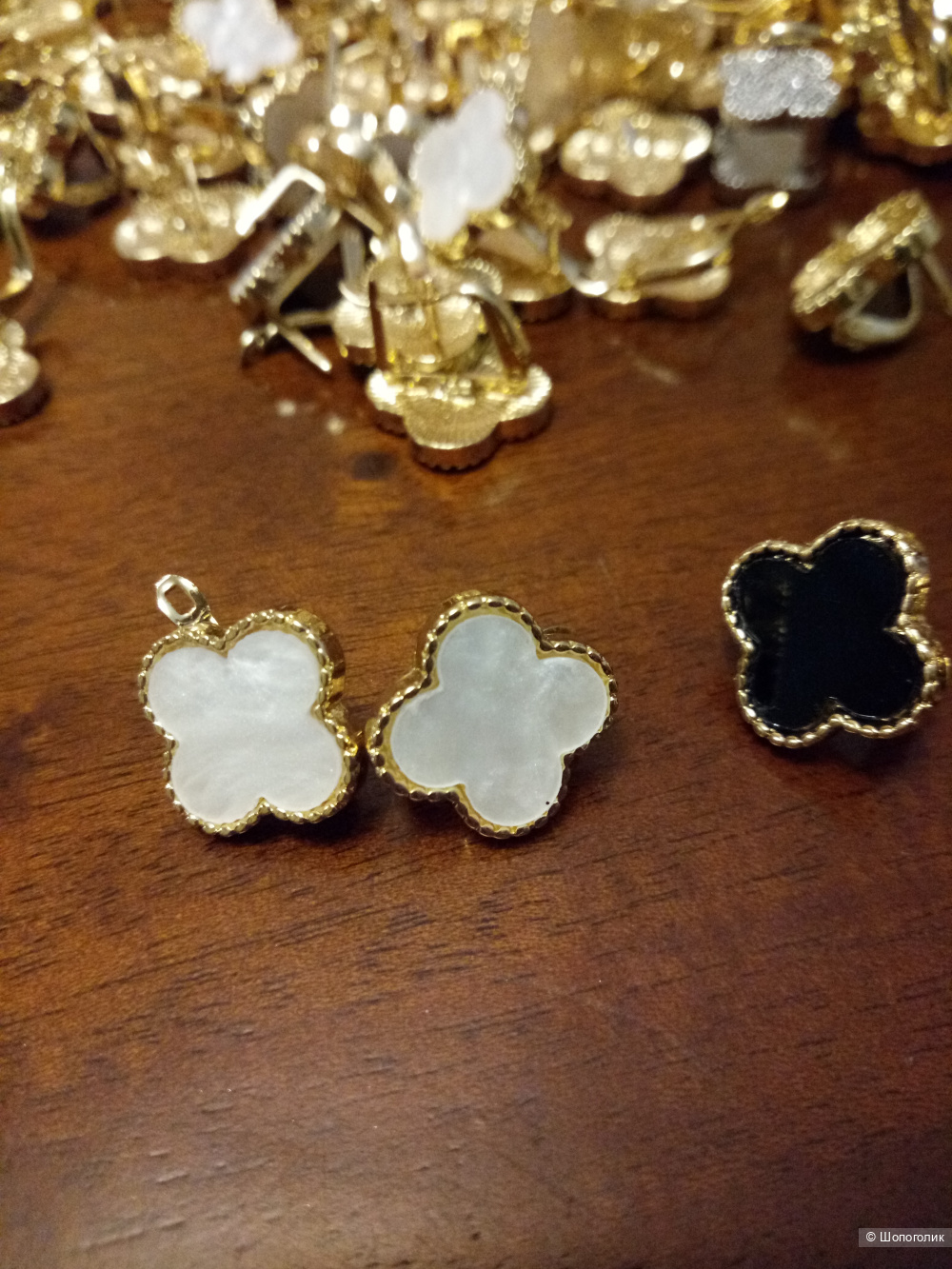 Серьги Ван Клиф Альгамбра ( реплика) , onesize