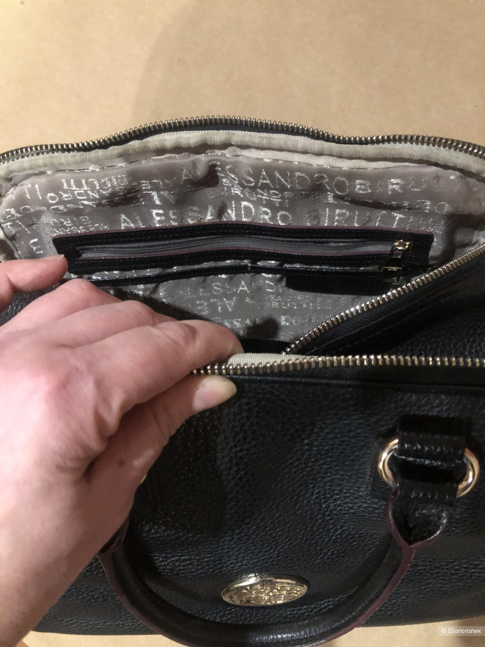 Сумка кожаная Alessandro Birutti , one size .
