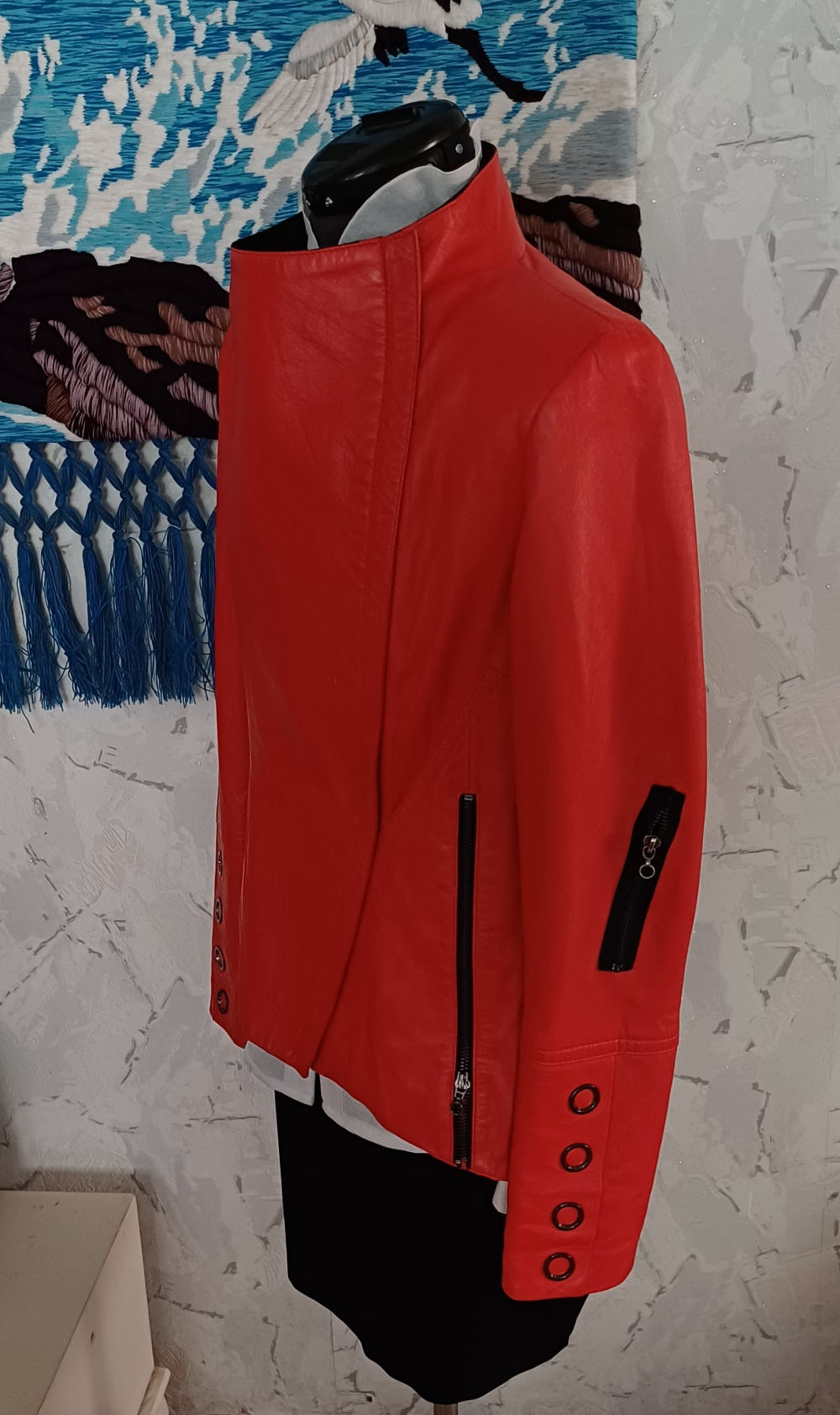 Кожаная куртка Franco  di Marco, 46 размер.