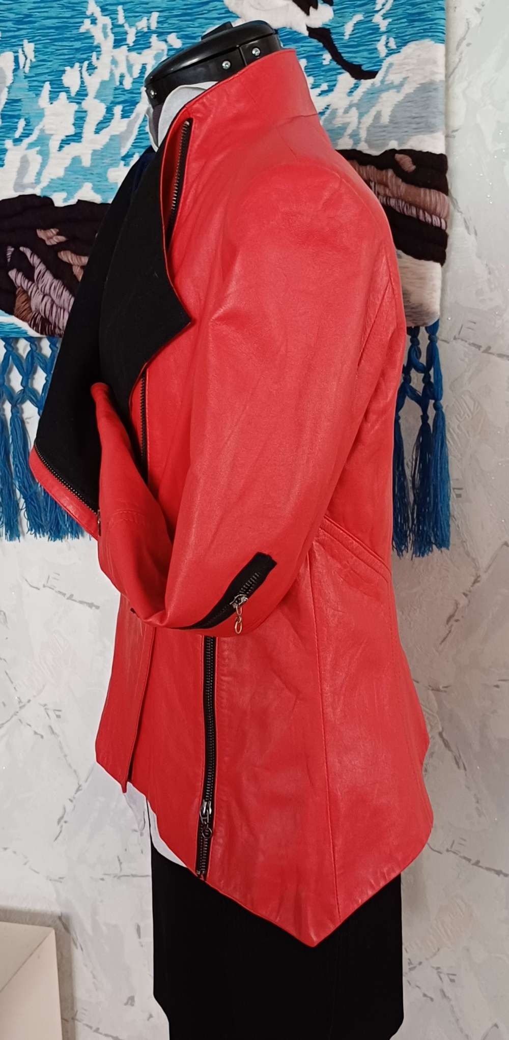 Кожаная куртка Franco  di Marco, 46 размер.