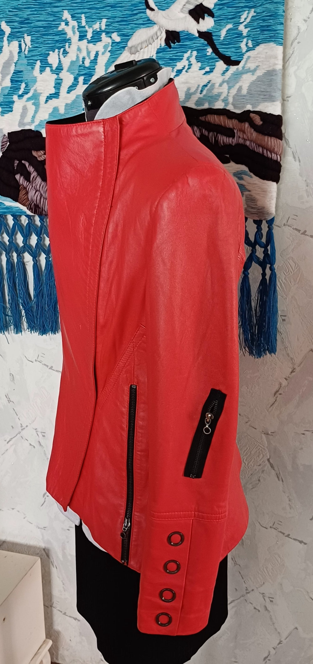 Кожаная куртка Franco  di Marco, 46 размер.