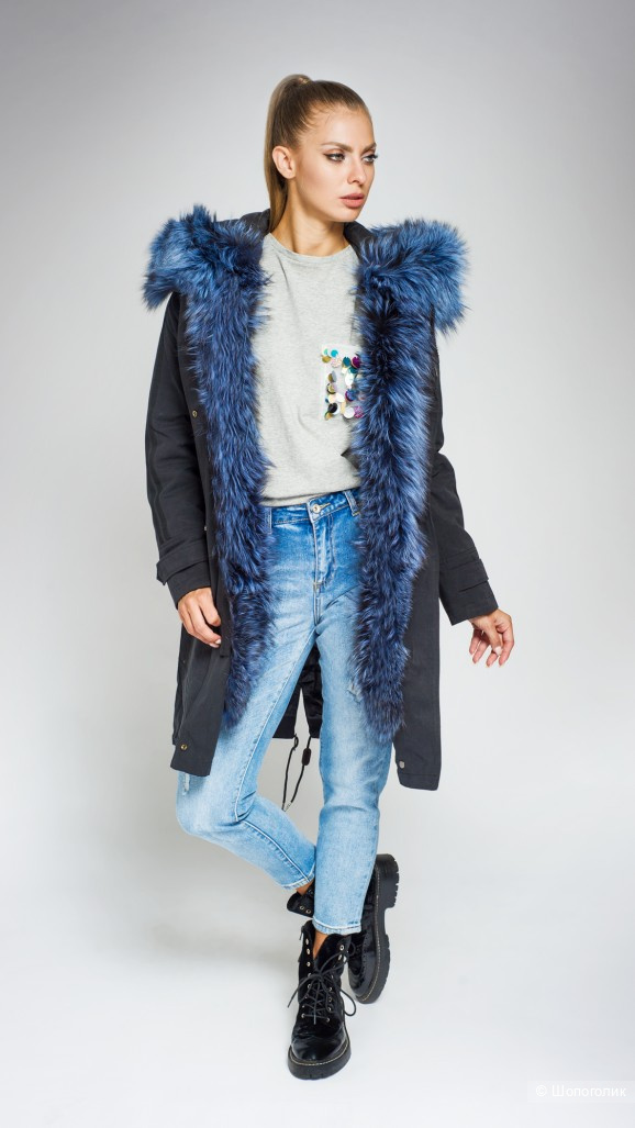 Парка меховая 42-44рр