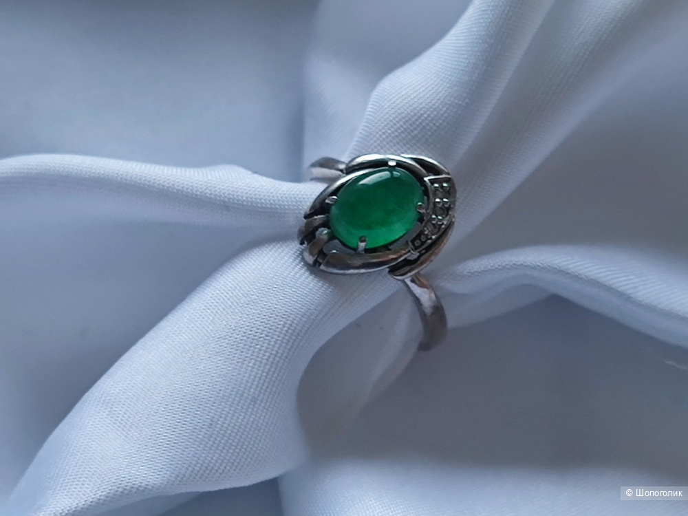 Кольцо с натуральным камнем рр16