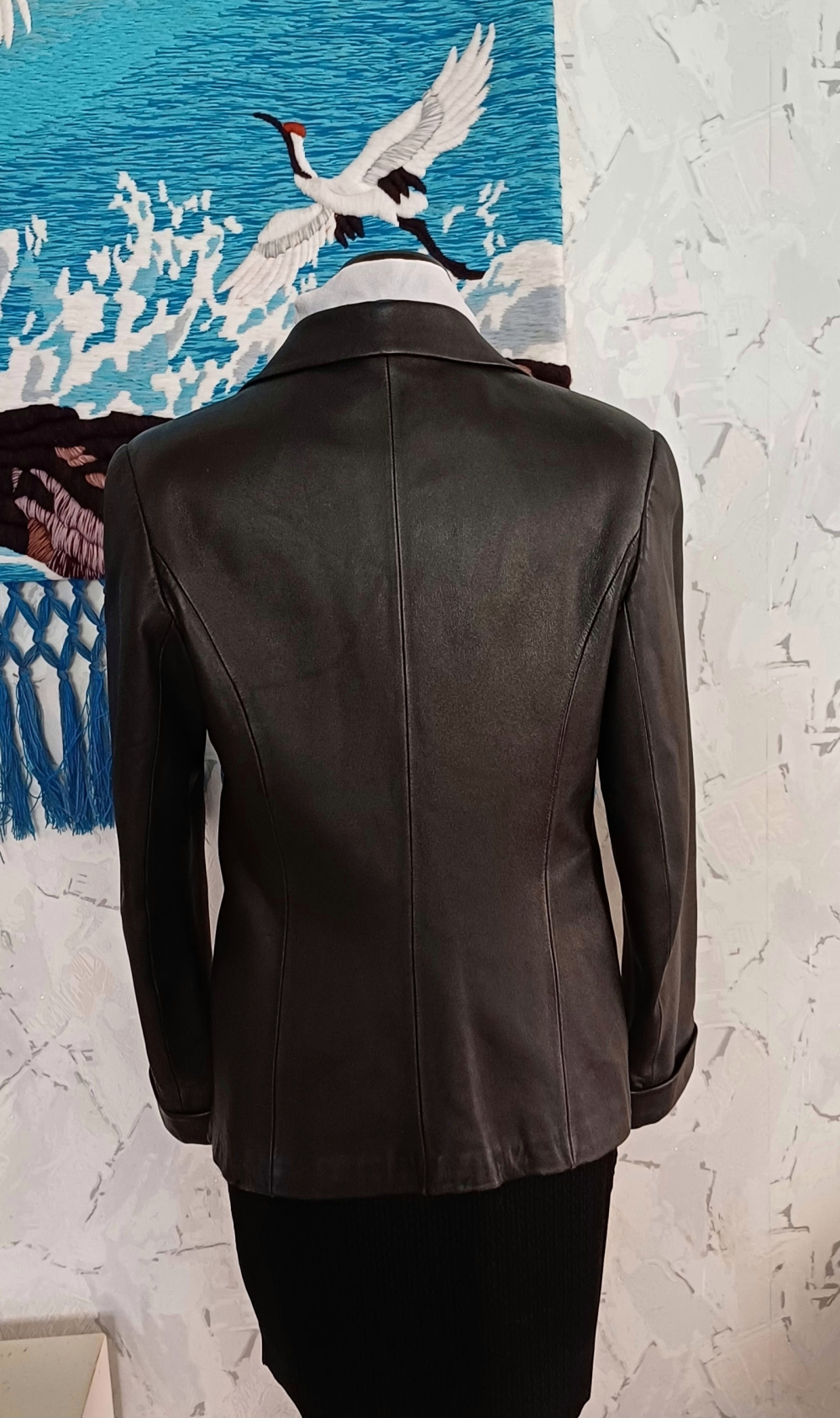 Кожаный пиджак - куртка Smart Guy, 46