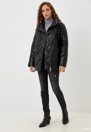 Куртка стеганая Снежная Королева, кожа 100%, размер 40-42-44.