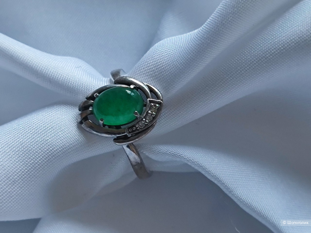 Кольцо с натуральным камнем рр16