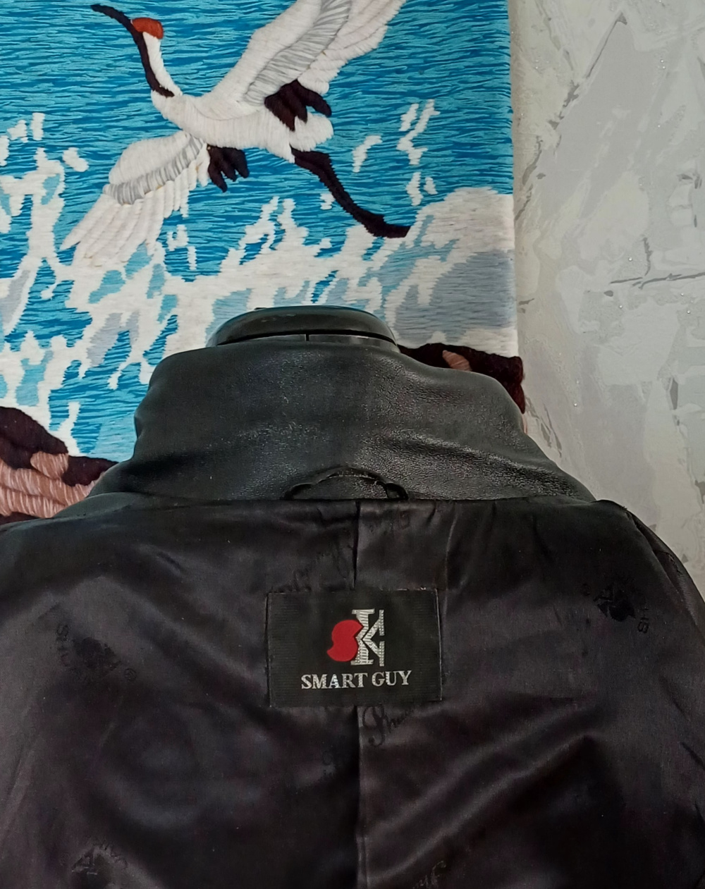 Кожаный пиджак - куртка Smart Guy, 46