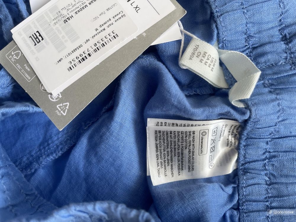 Льняные брюки H&M размер М