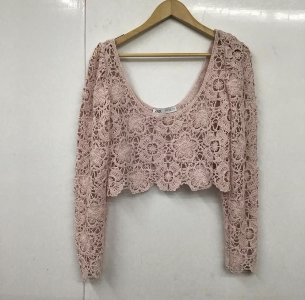 Кофта кружево zara 46