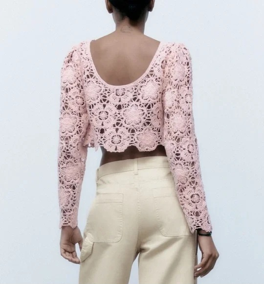 Кофта кружево zara 46