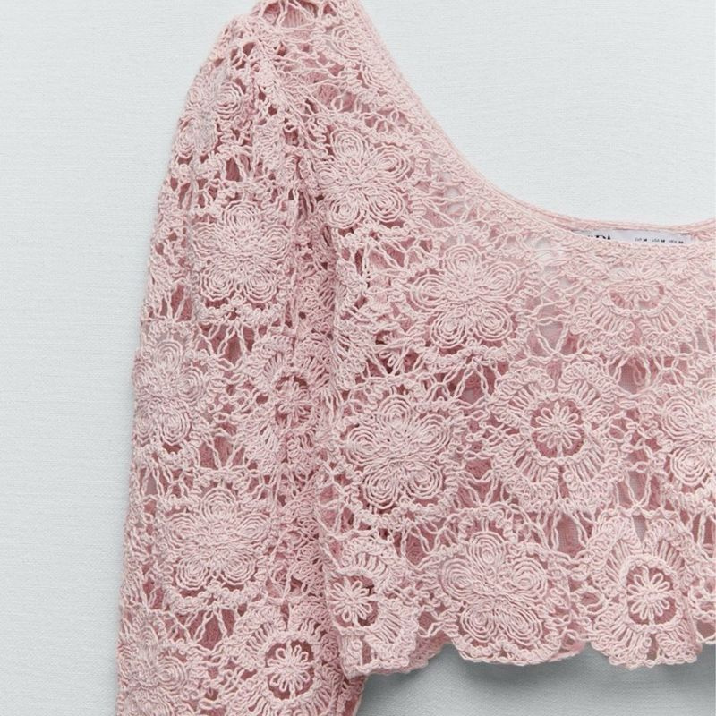 Кофта кружево zara 46