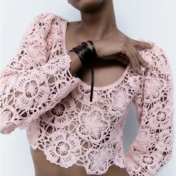 Кофта кружево zara 46