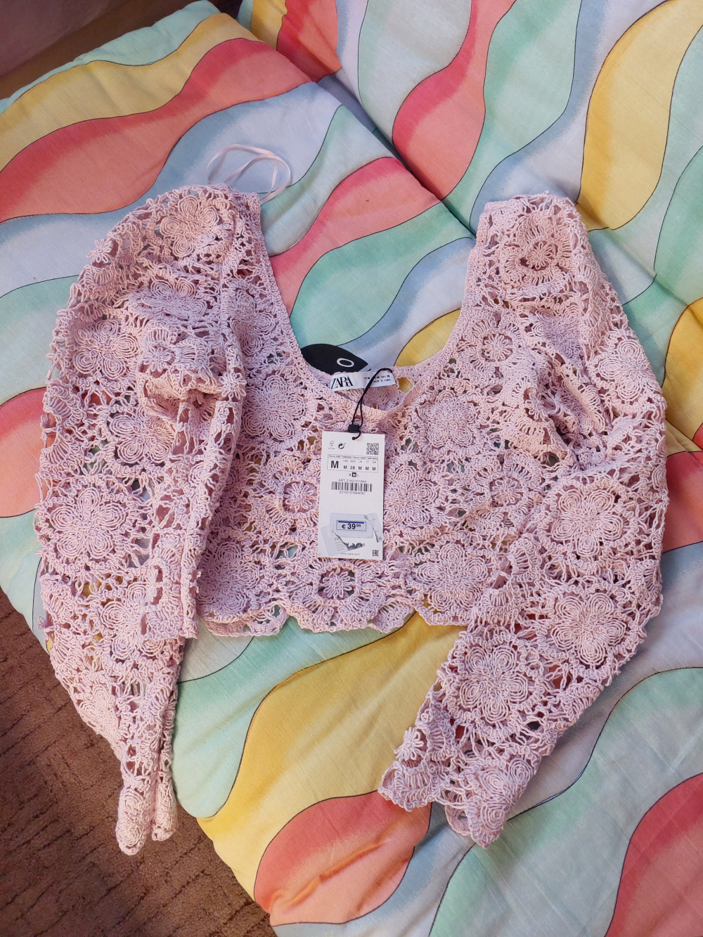 Кофта кружево zara 46