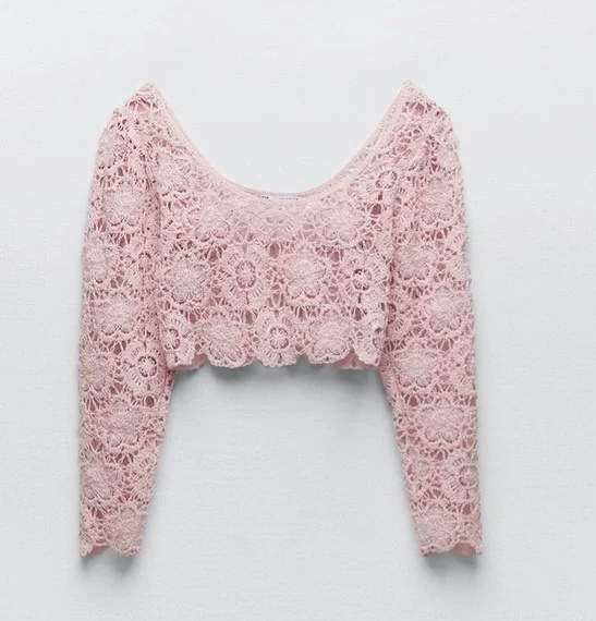 Кофта кружево zara 46