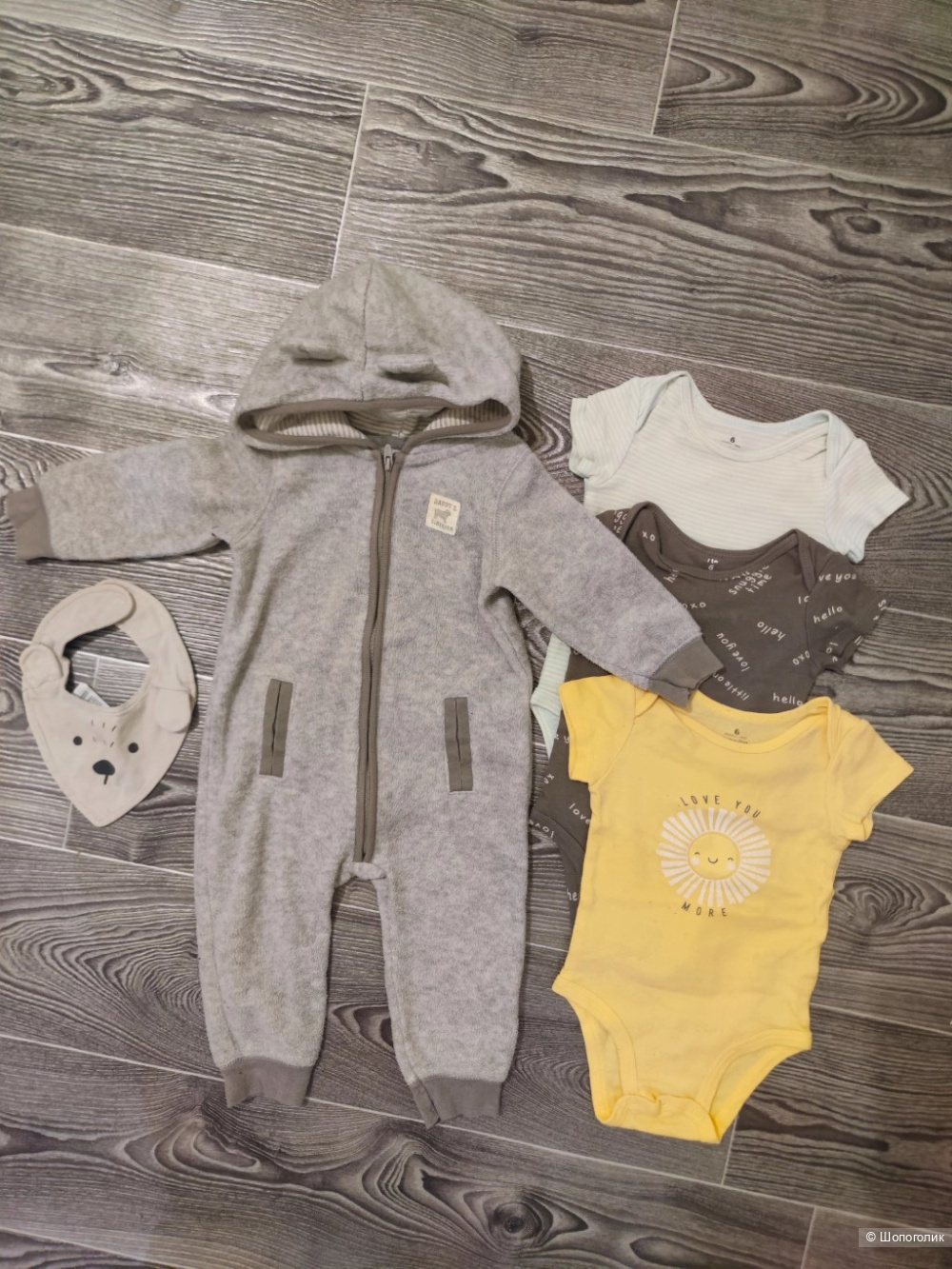 Комбинезон + боди Carter's  6-9 мес