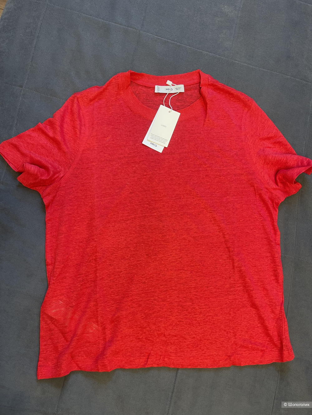Льняная футболка Mango , размер S