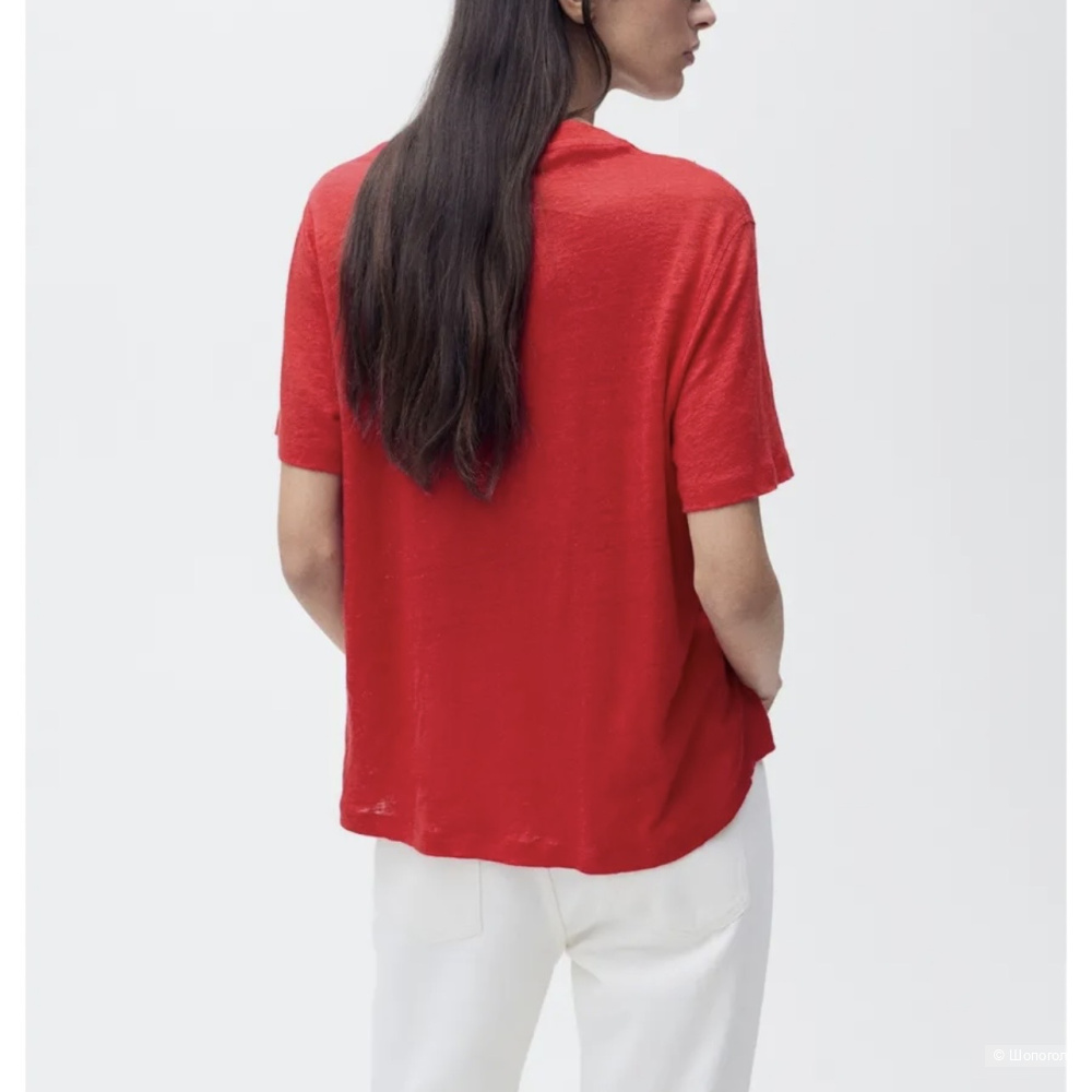 Льняная футболка Mango , размер S