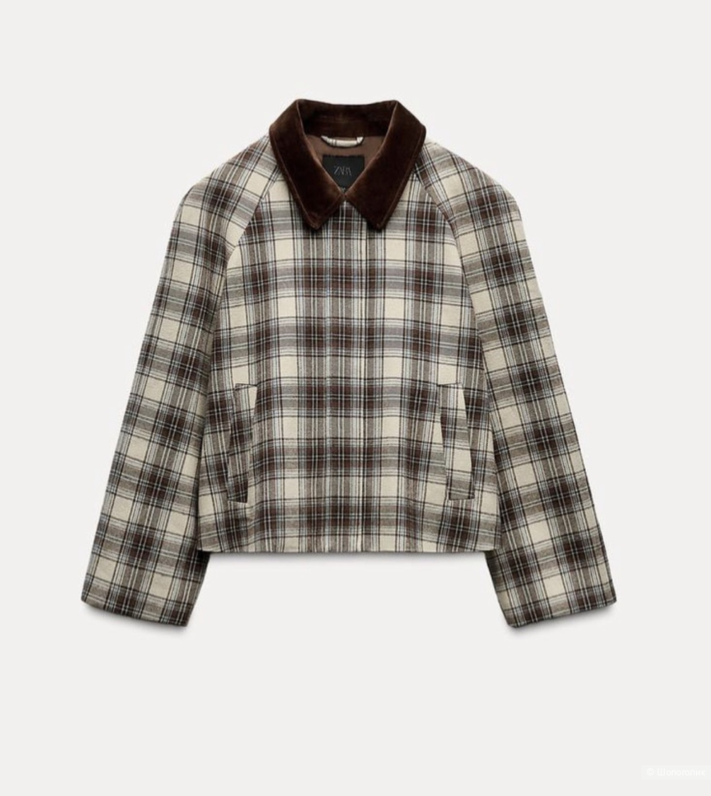 Клетчатая куртка Zara в стиле кейп, М