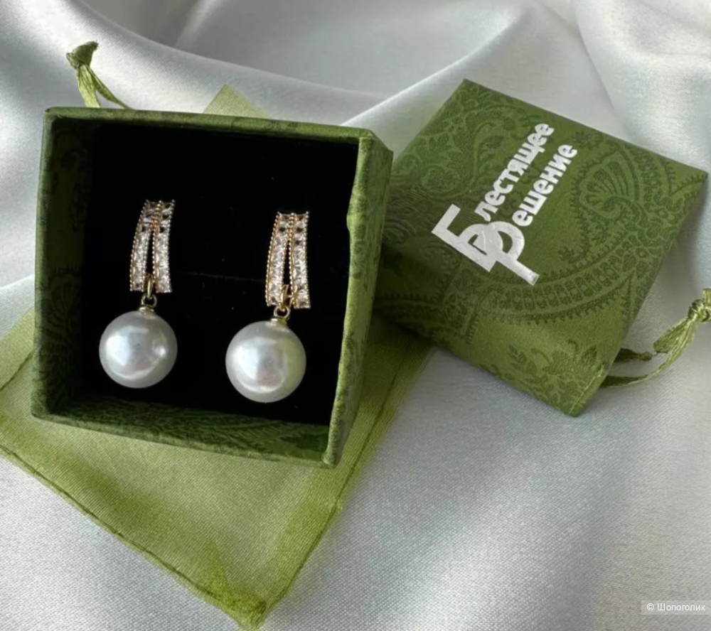 Серьги жемчуг one size
