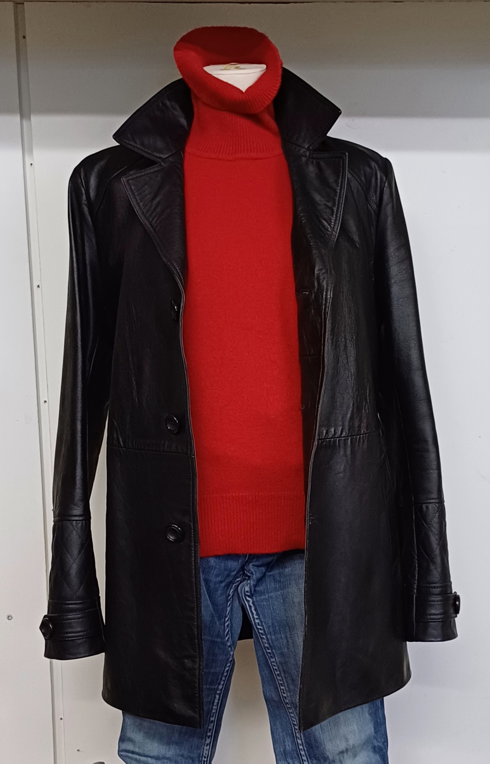 Кожаная куртка made in Mongolia, XL