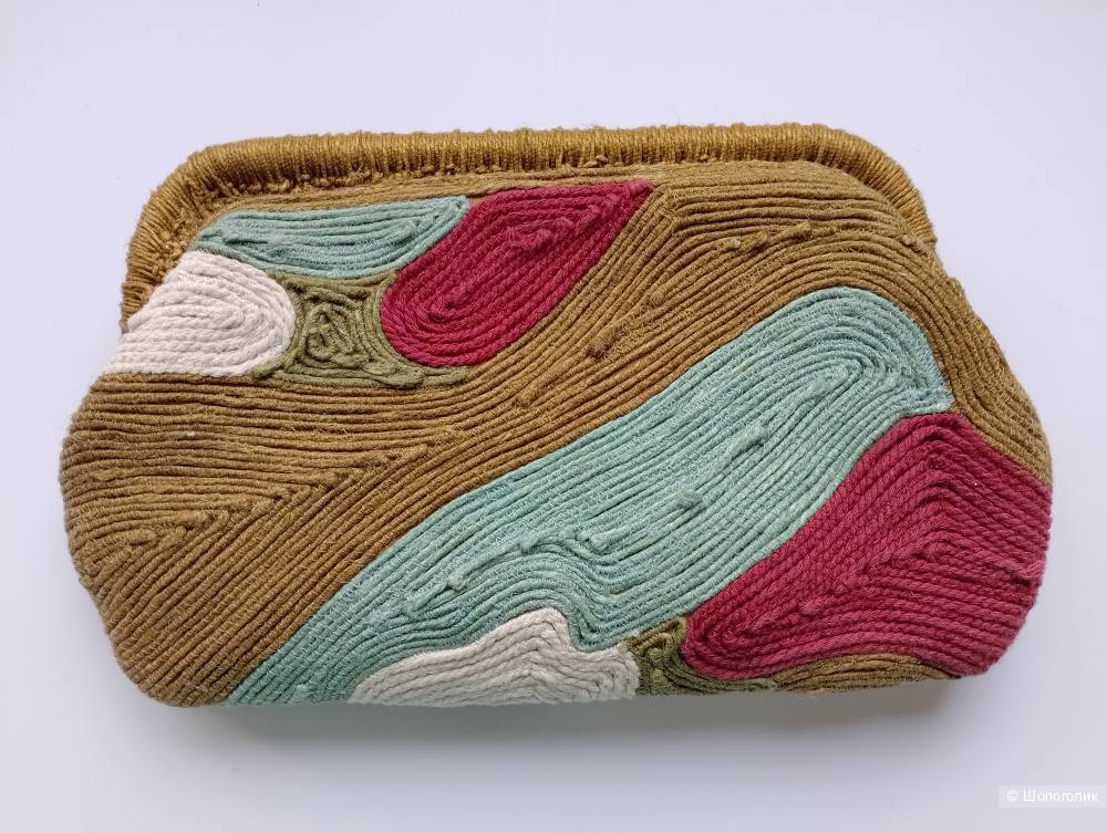 Разноцветная прямоугольная сумка Zara джут