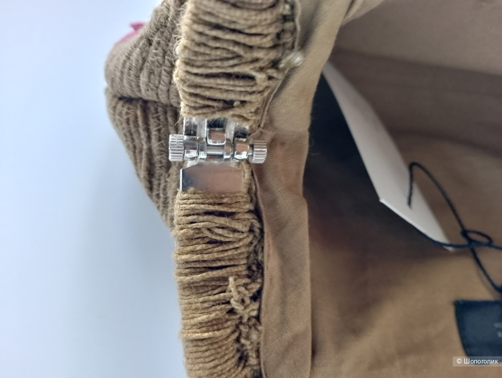 Разноцветная прямоугольная сумка Zara джут