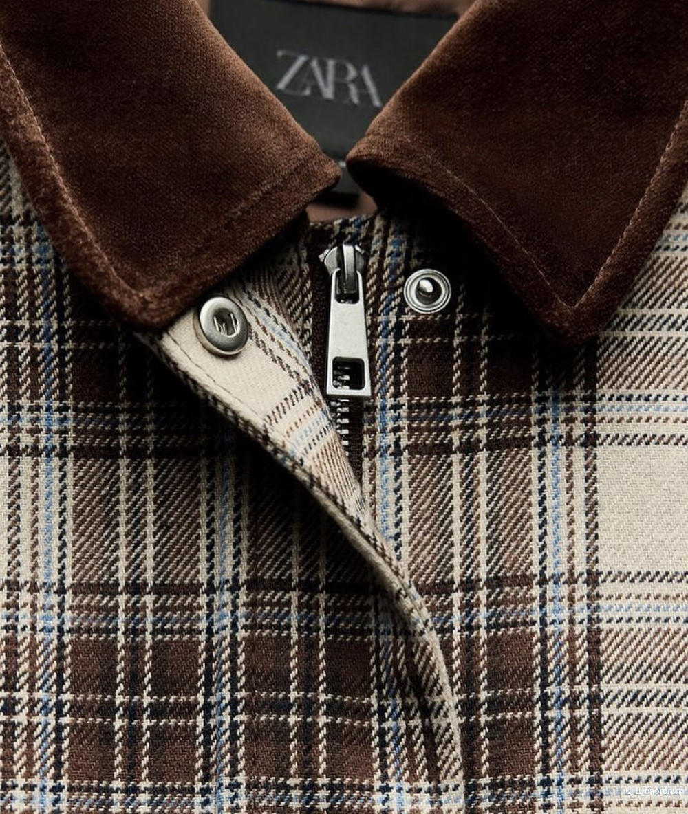 Клетчатая куртка Zara в стиле кейп, М