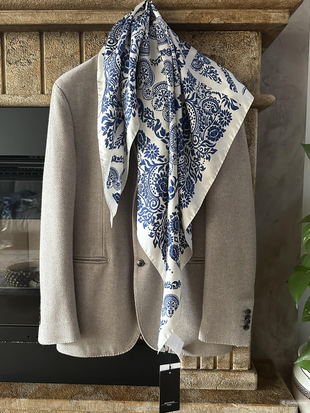 Шелковый платок Max Mara Weekend 90x90 см.