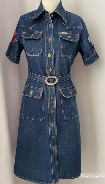 Montana, платье джинсовое из 80-х, М