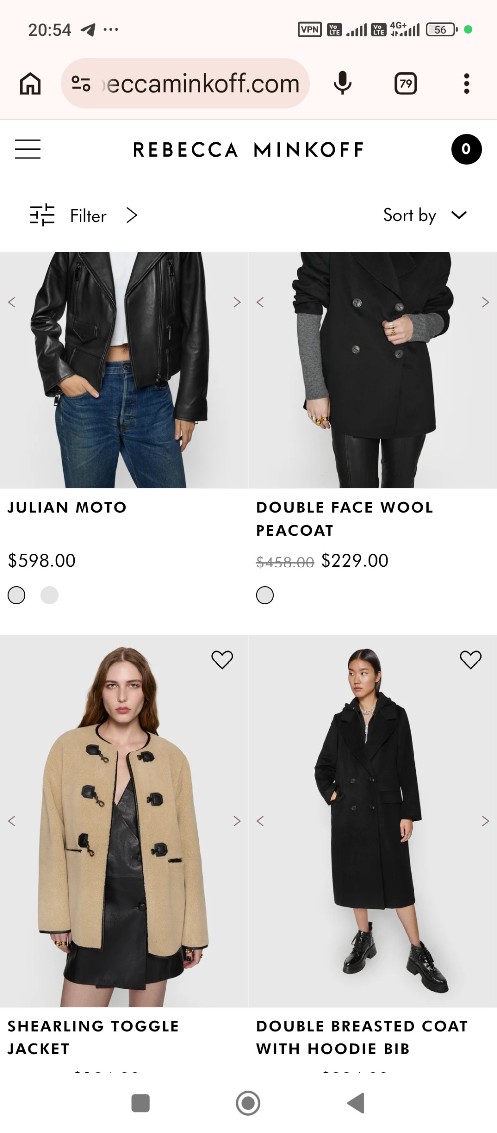 Теплое пальто Rebecca Minkoff размер M