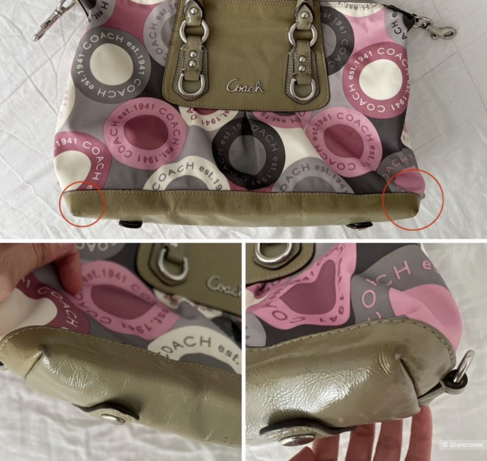 Сумка СOАCН ASНLЕY SNАРHЕАD SATEEN SAТСНЕL bаg