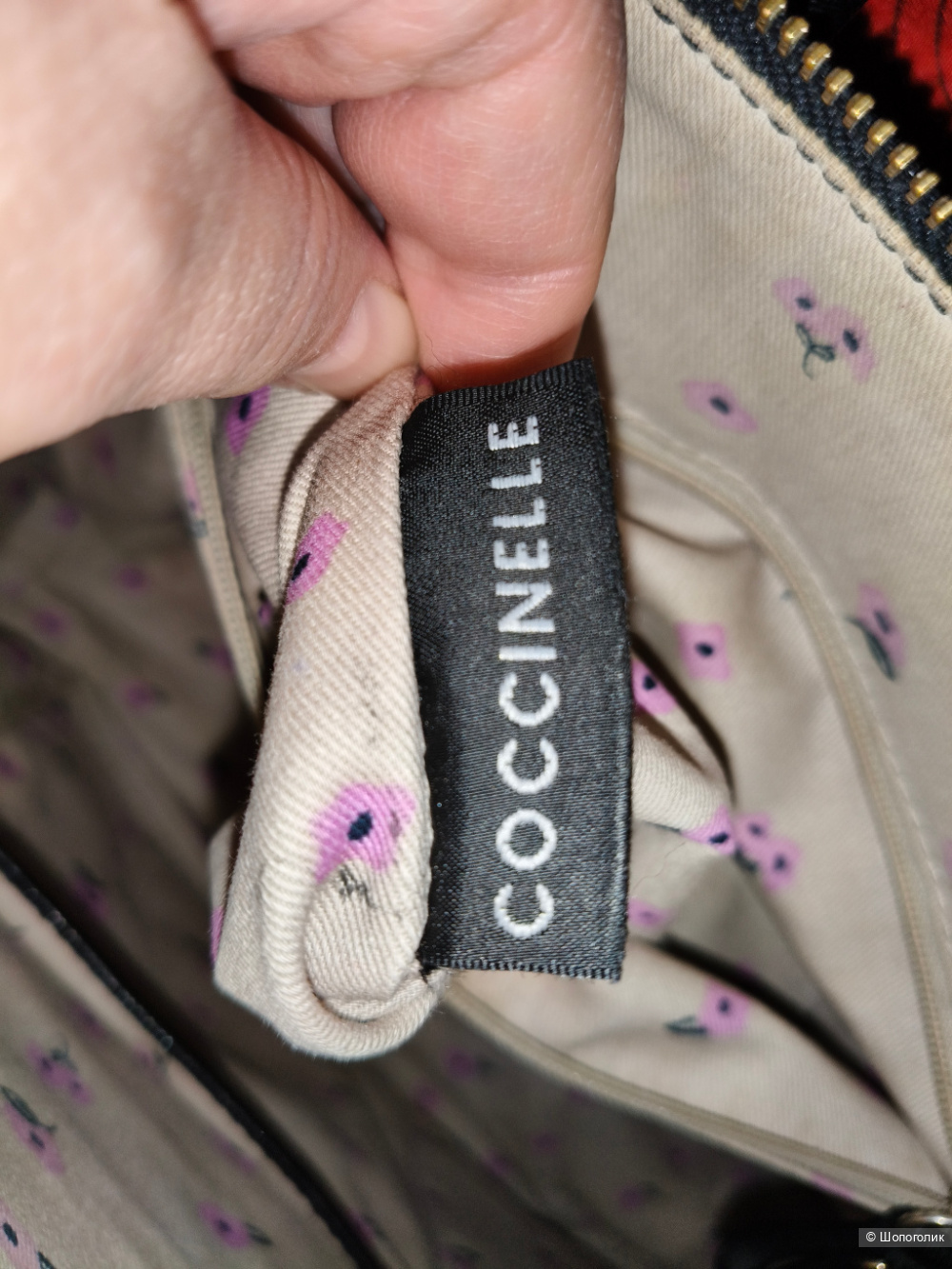 Сафьяновая сумка Coccinelle