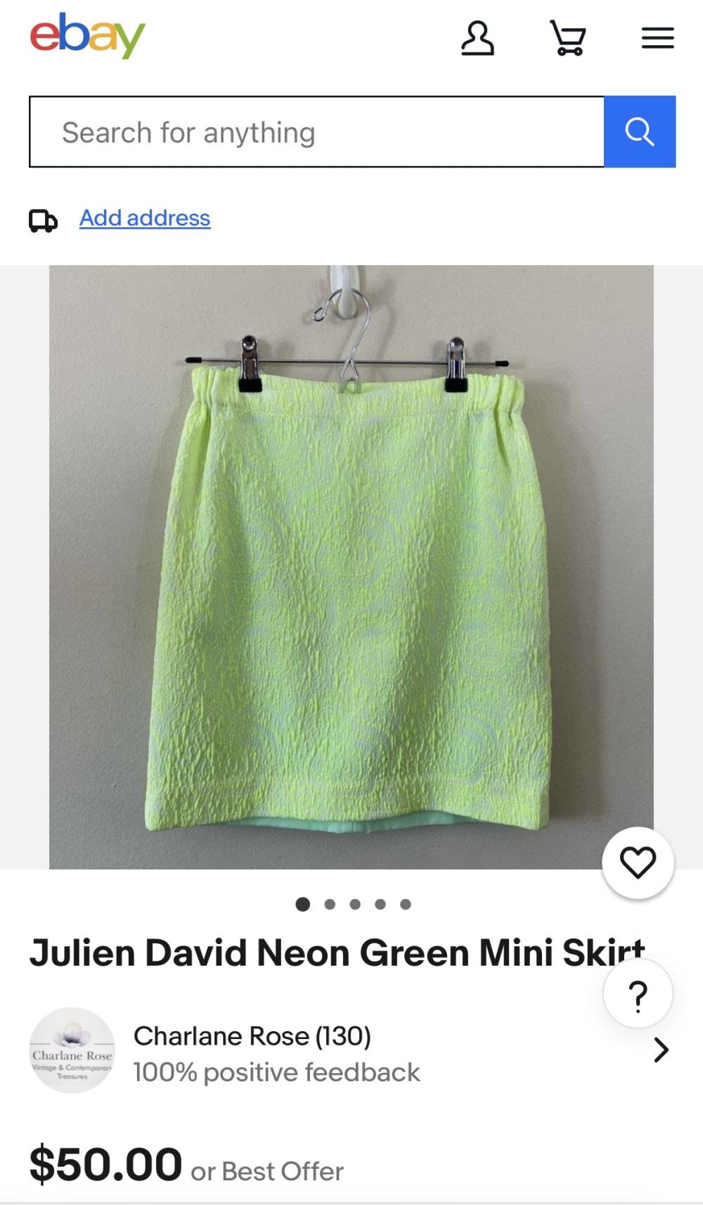 Юбка Julien David. INT XS (40/42 RU)