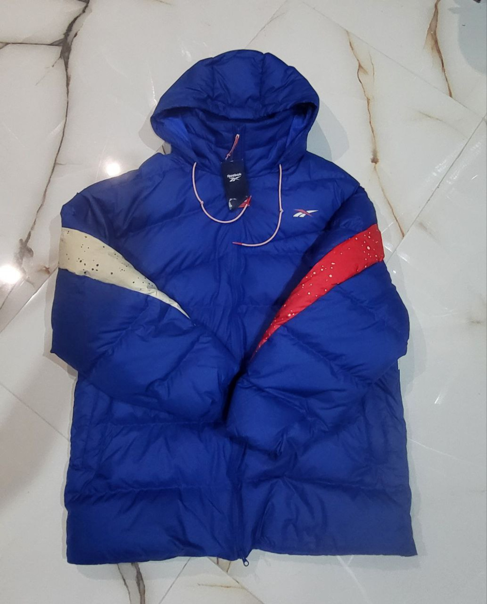 Пуховик  Reebok , оверсайз,   L    до 54