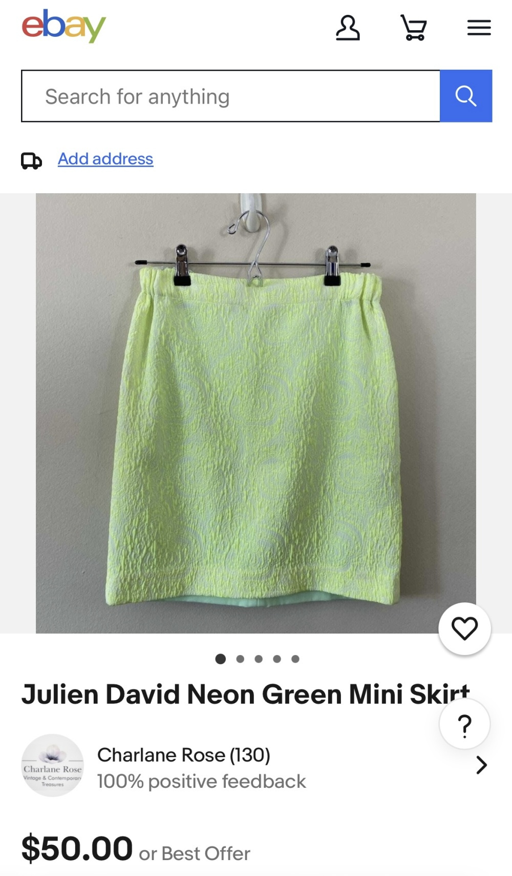 Юбка Julien David. INT XS (40/42 RU)