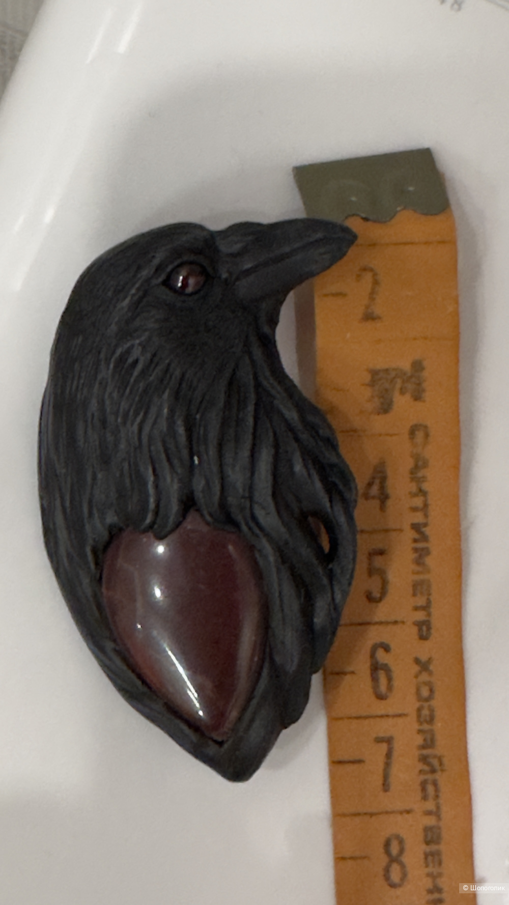 Брошь Черный ворон