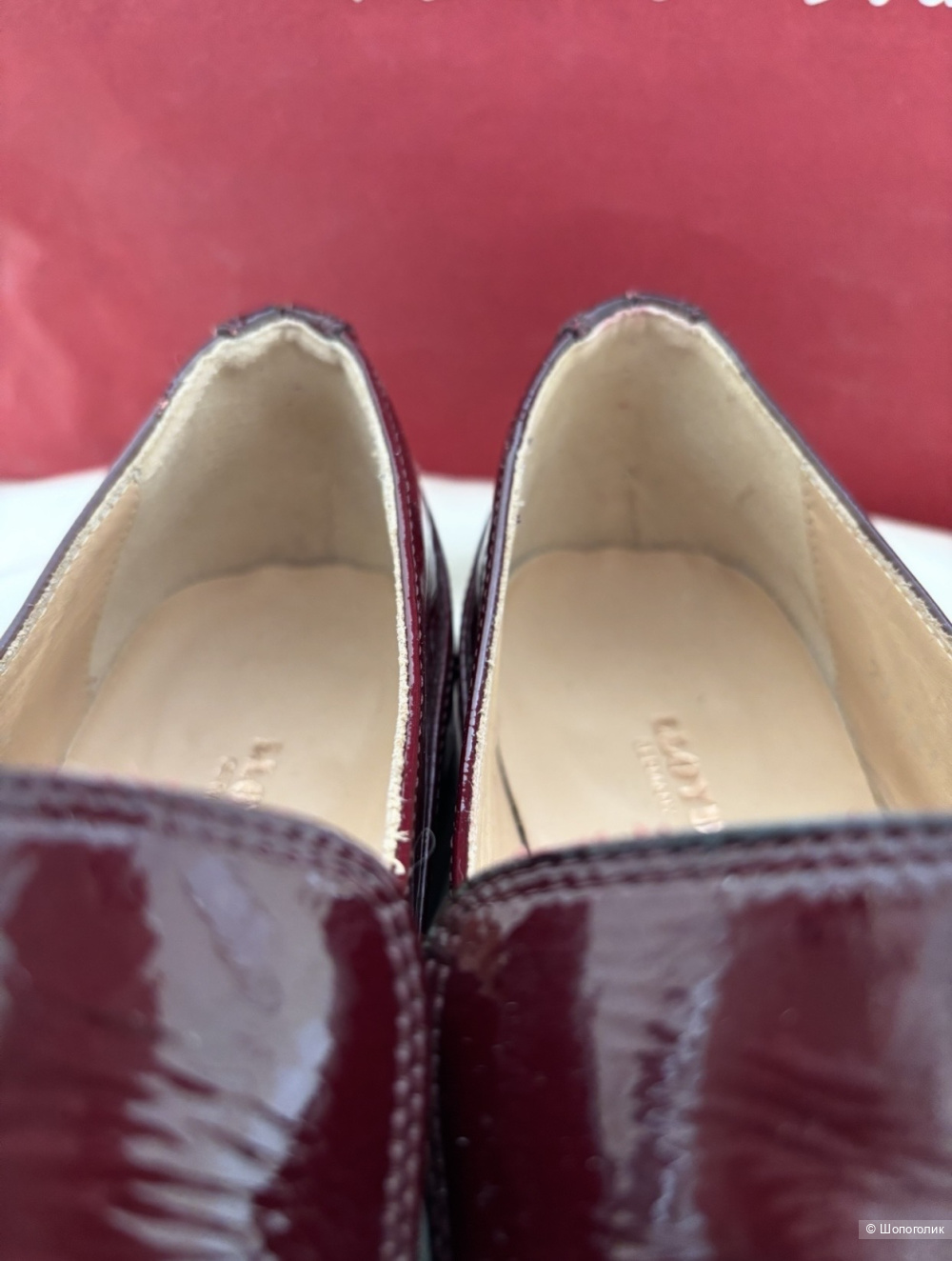 Кожаные лаковые лоферы Lloyd размер 38