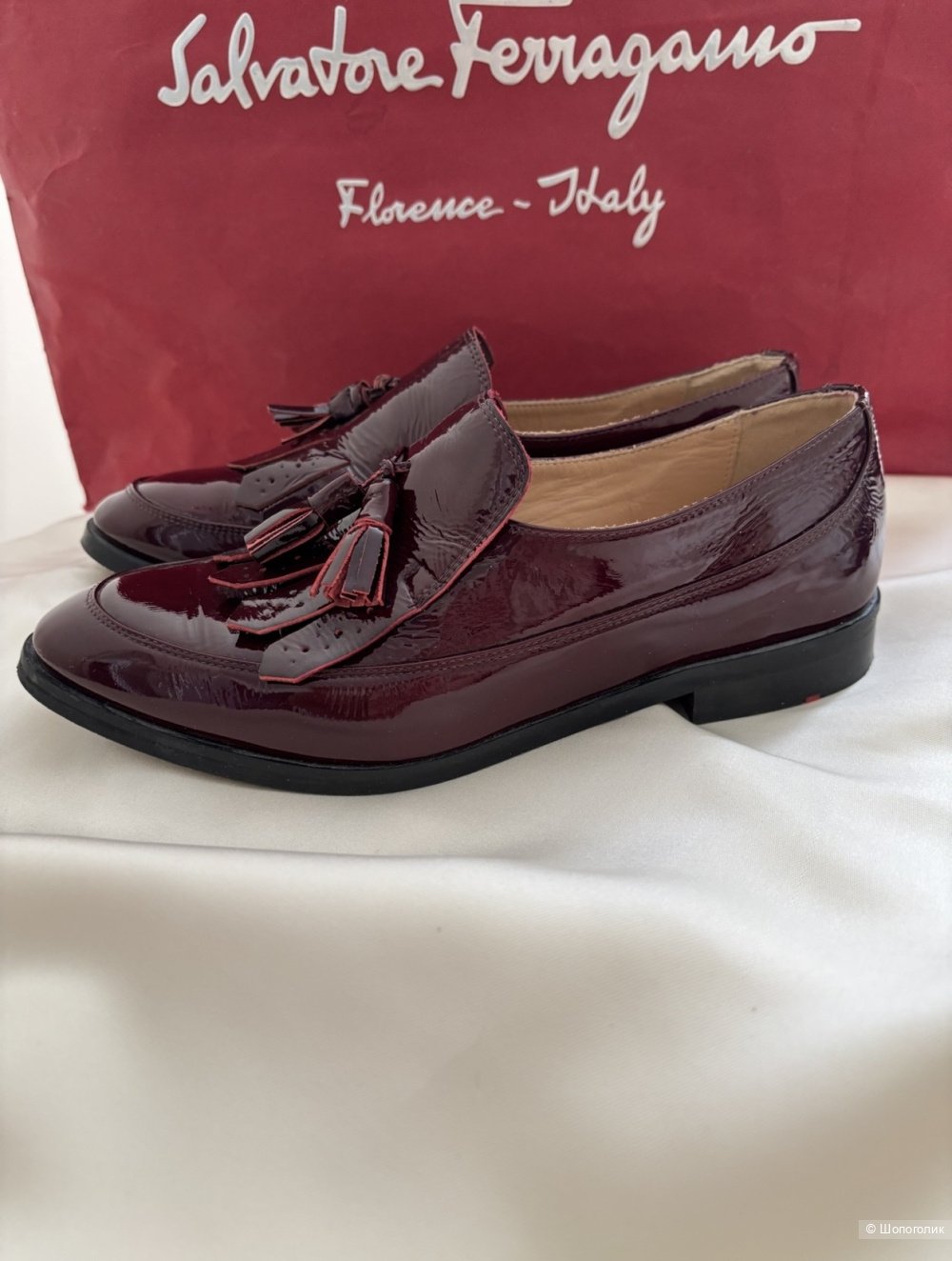 Кожаные лаковые лоферы Lloyd размер 38