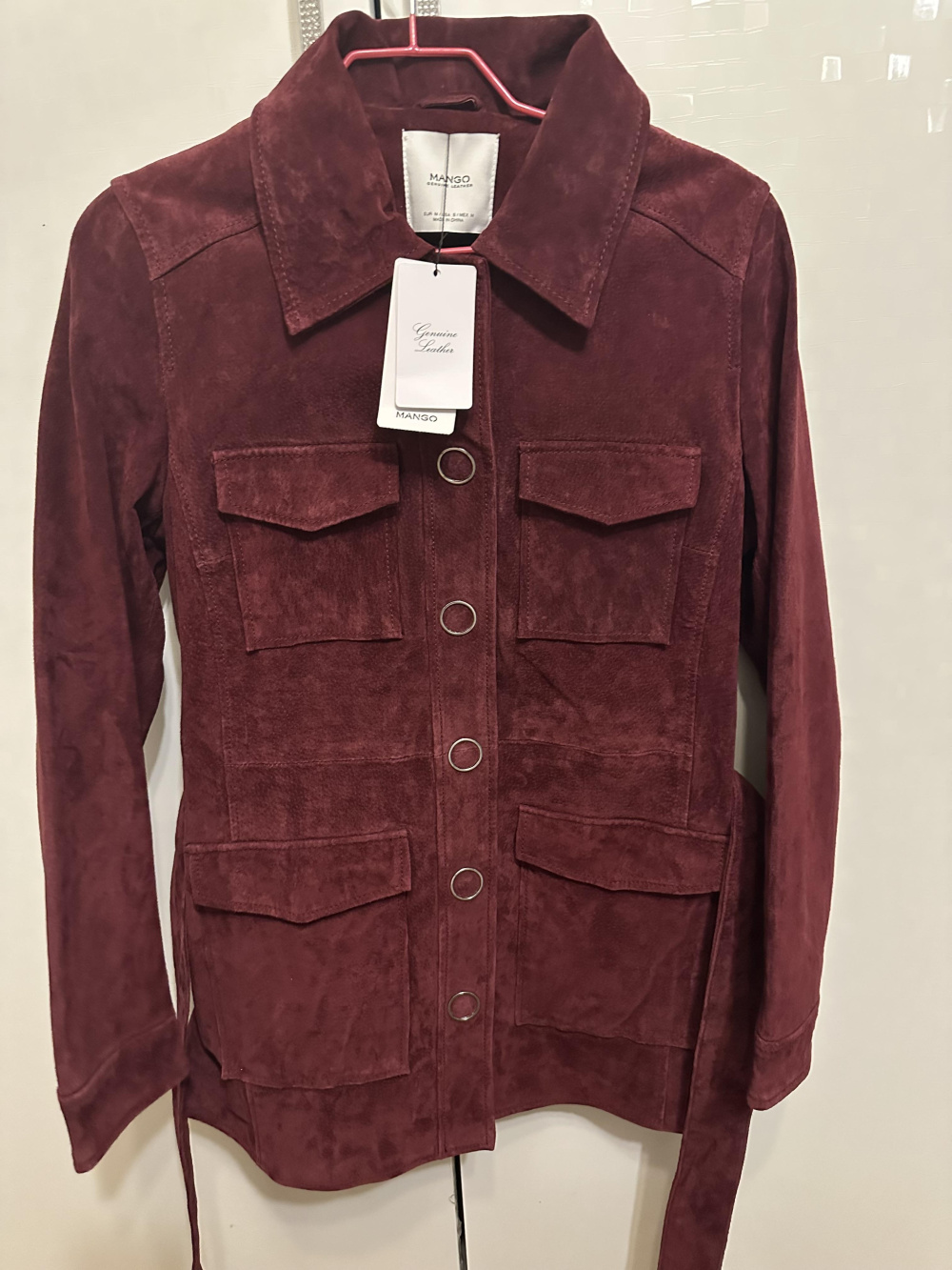 Куртка из натуральной замши Mango, р.M