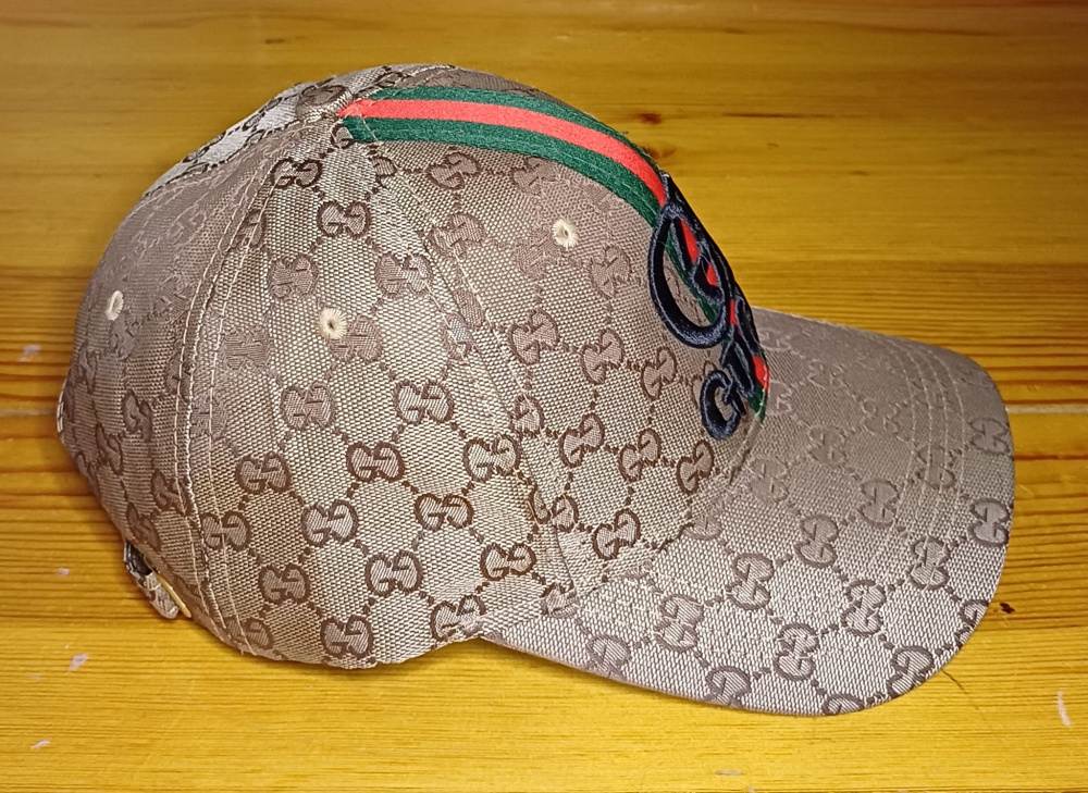 Бейсболка кепка с принтом Gucci, one size.