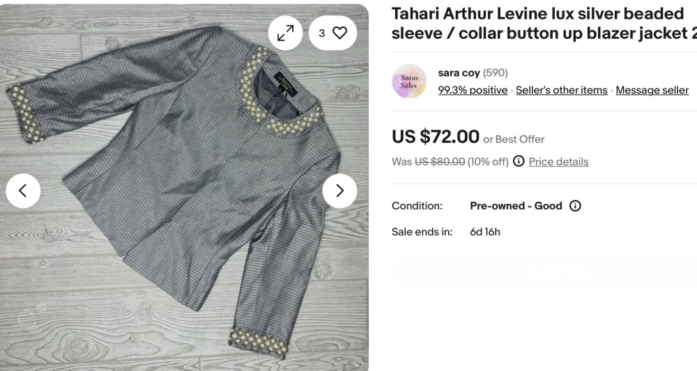 Блейзер Tahari  arthur s levine luxe ,4