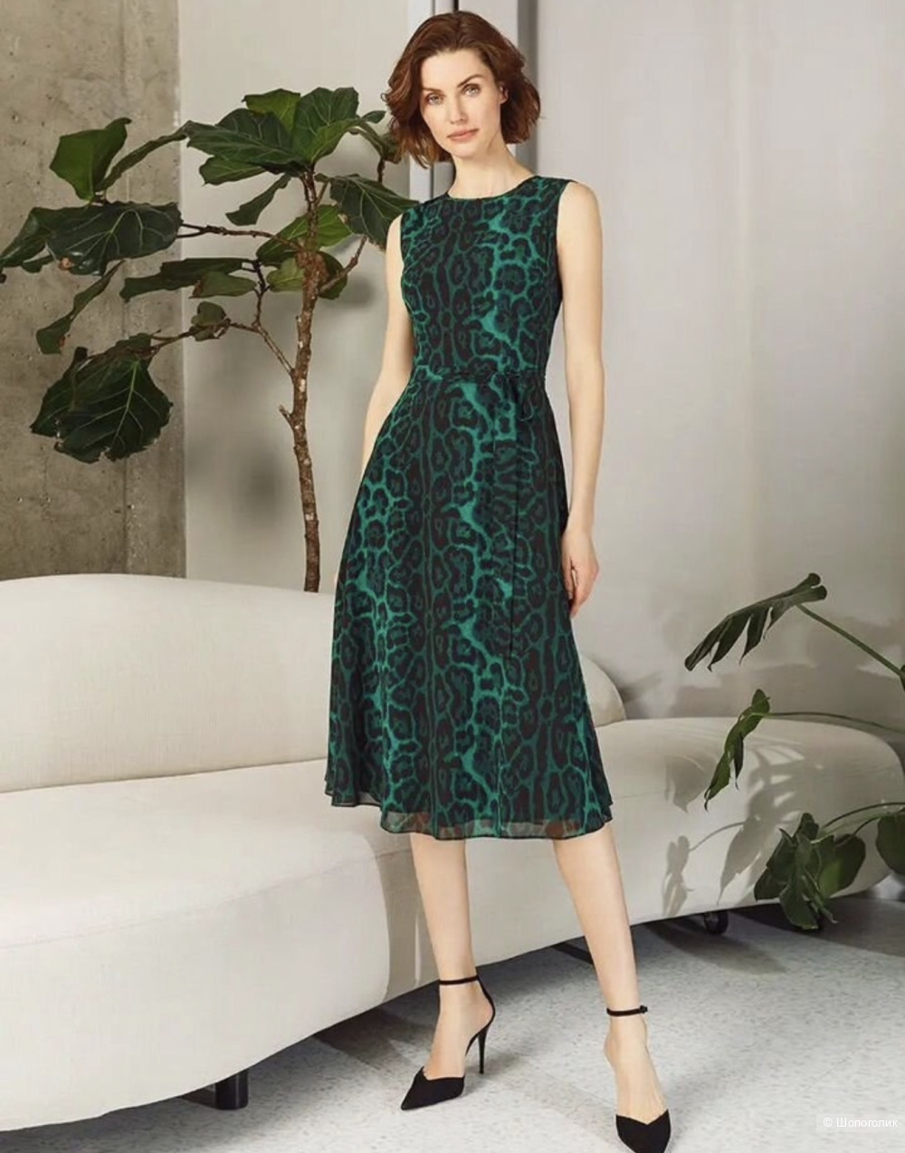 Платье с принтом viviarte studio из вискозы, 48