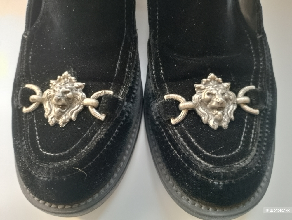 Лоферы chanel со львом велюровые, 39С