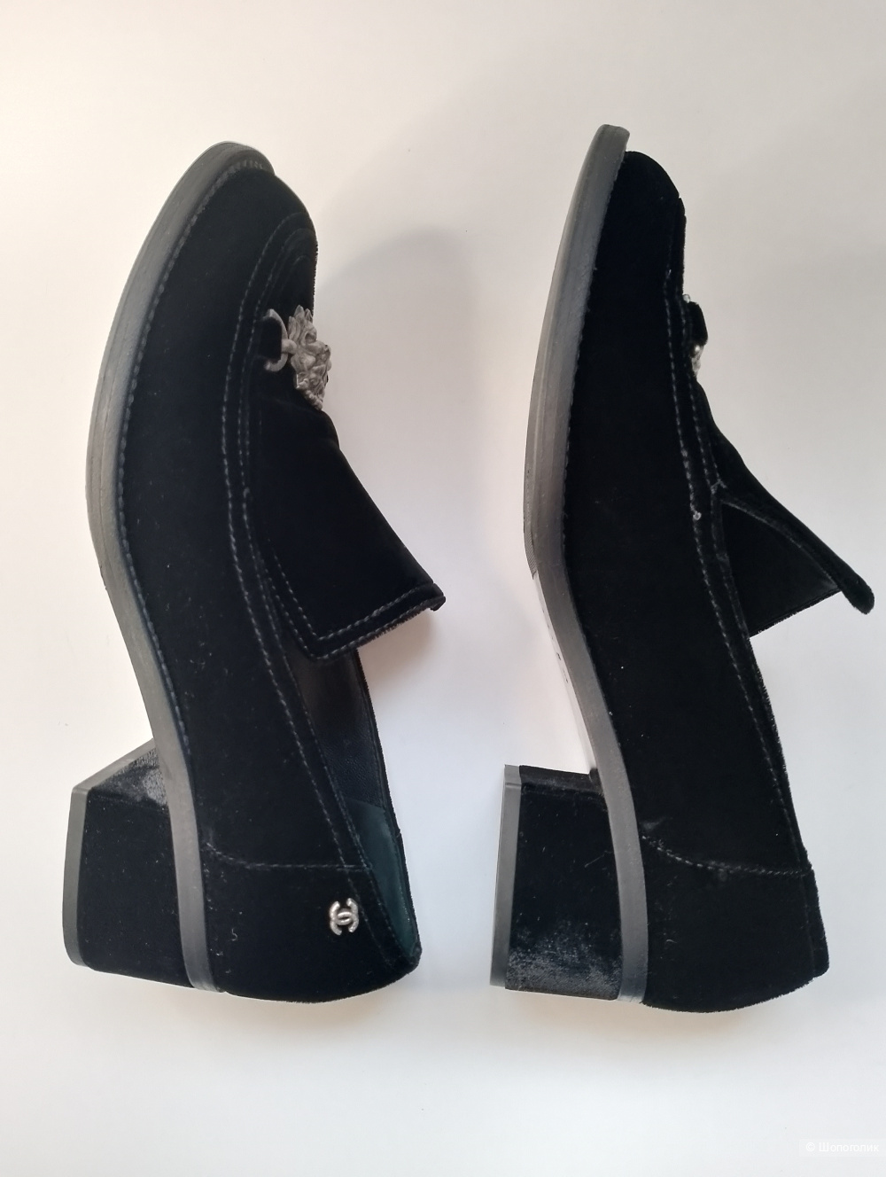 Лоферы chanel со львом велюровые, 39С