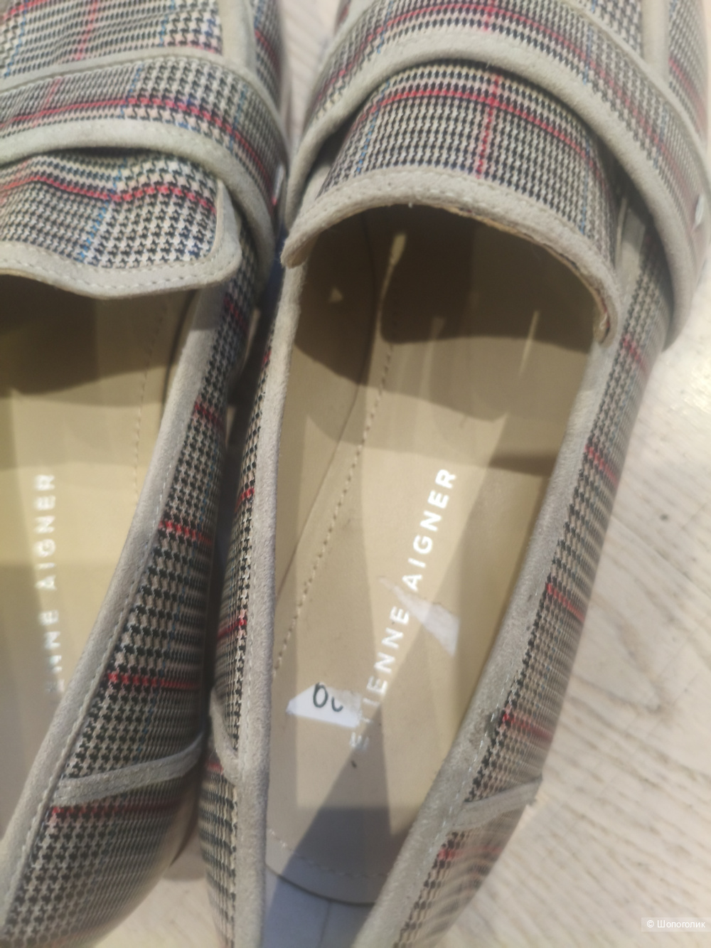 Кожаные лоферы Etienne Aigner размер 9 us (39)