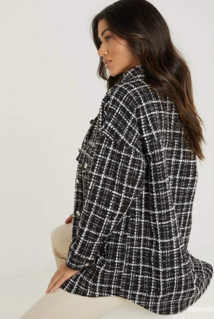 Твидовый жакет Quiz.Размер М.Оверсайз.