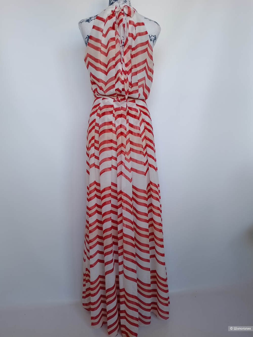 Платье в пол макси koton вышивка бисером, S