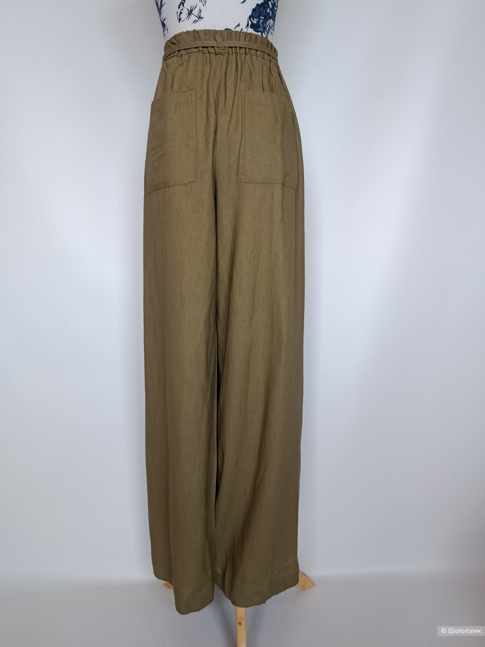 Широкие льняные брюки Zara , L